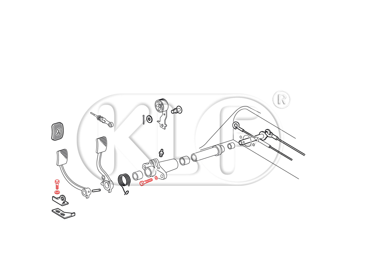 Anbausatz Pedalerie bis Bj. 07/57