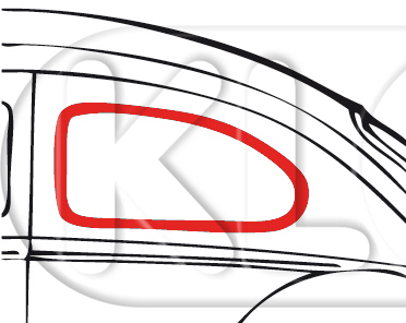 Seitenfensterdichtung, Export, Bj. 03/53 - 07/64