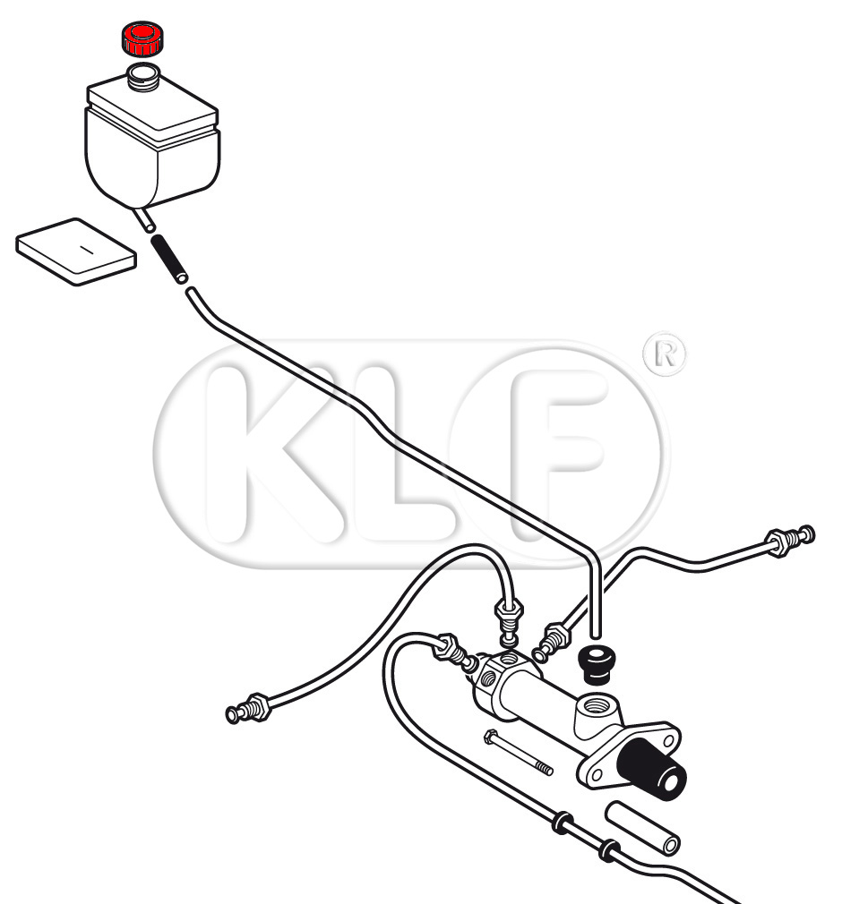 Cap for Brake Fluid Reservoir, year 8/60 on