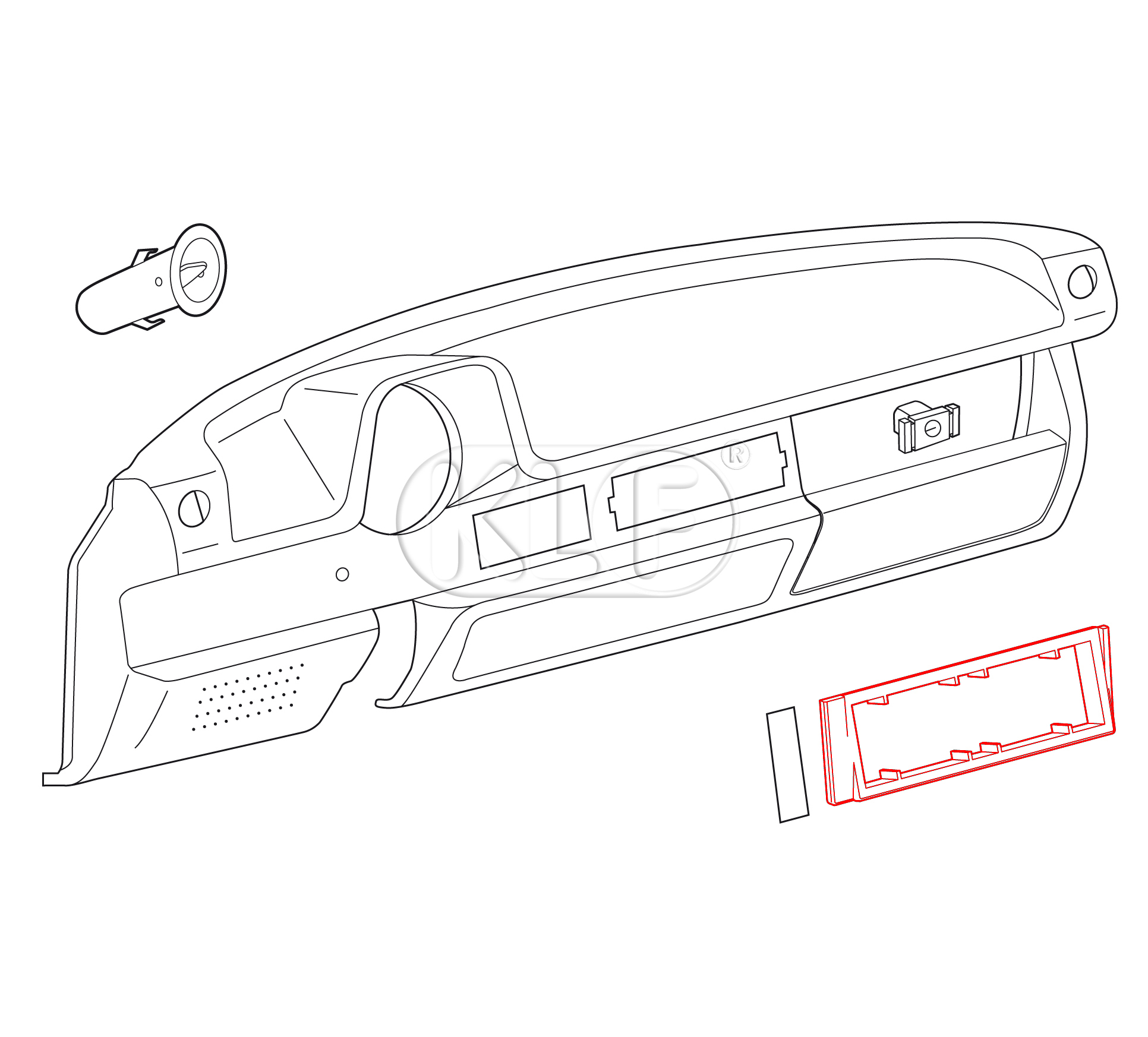 Plastic Frame for Radio, 1303 only