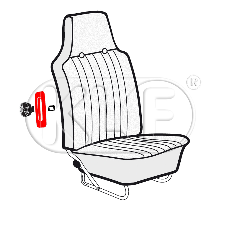 Blende für Sitzlehnenknopf, Bj. 12/66 - 07/72