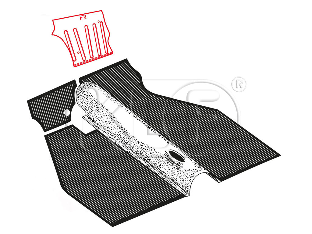 Foot rest, sedan, only 1302/1303, year 08/70 