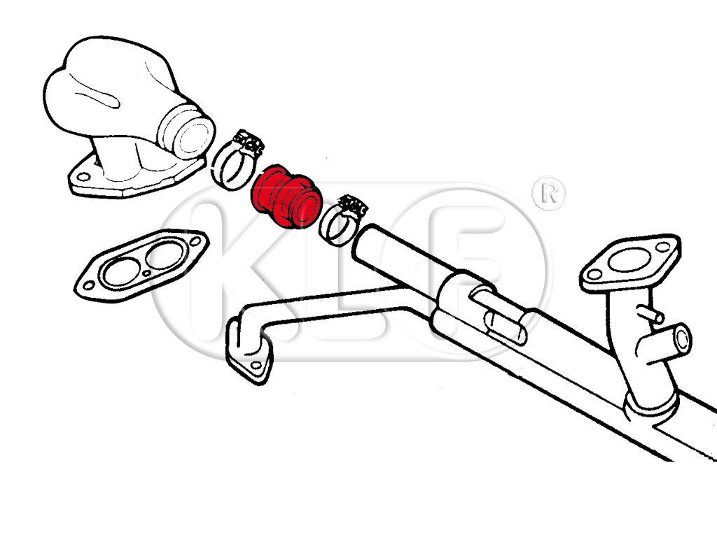 Rubber Sleeve, Inlet Manifold, 37 kW (50 PS)