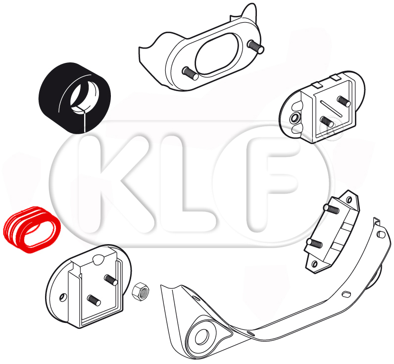 Bushing Transmission Mount, year 08/61 - 07/65