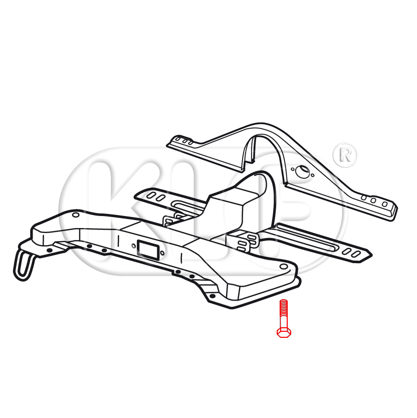 Bolt for Frame Head front, only 1302/1303, M10 x 90