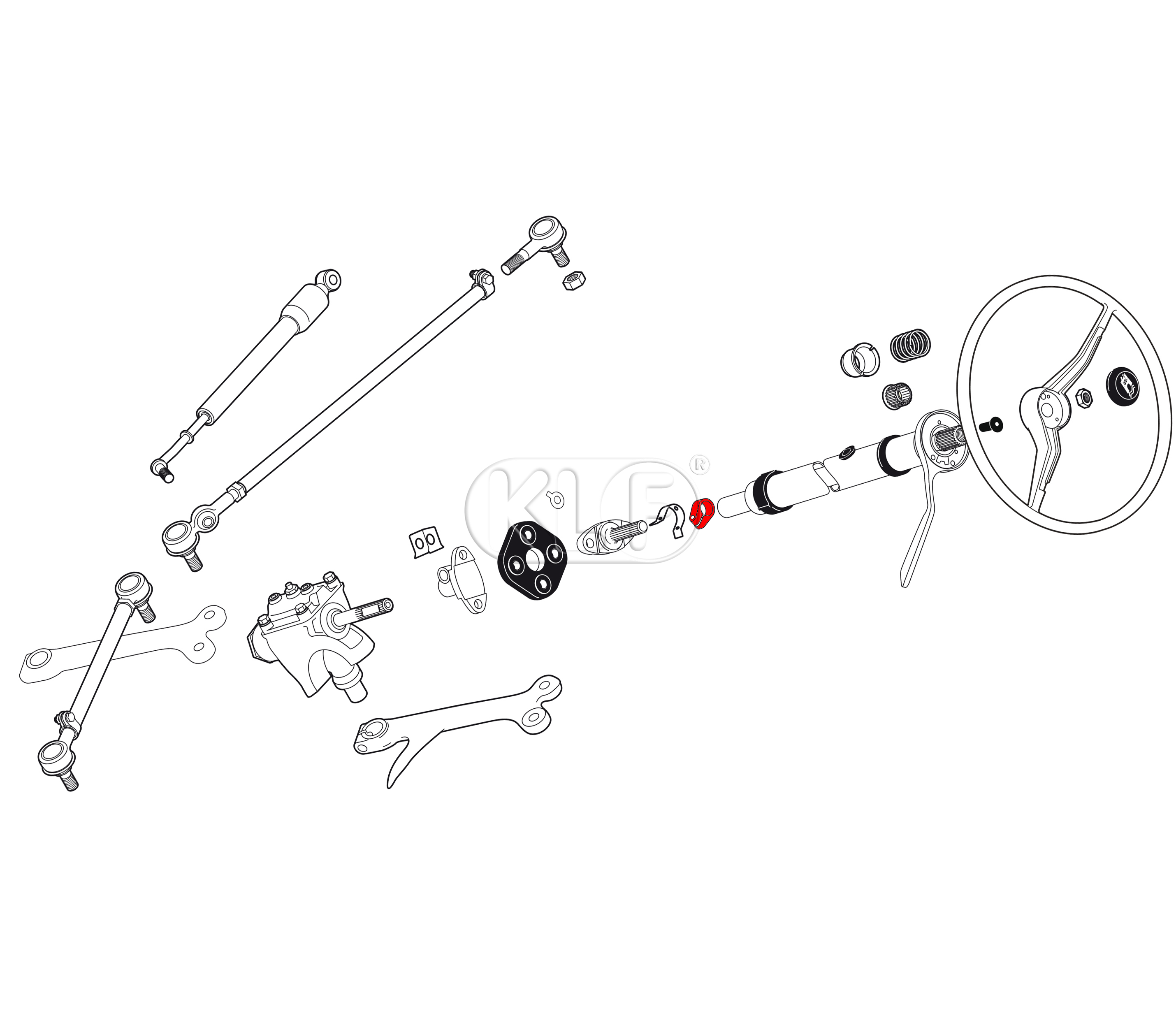 Clamp for Steering Shaft, not 1302/1303