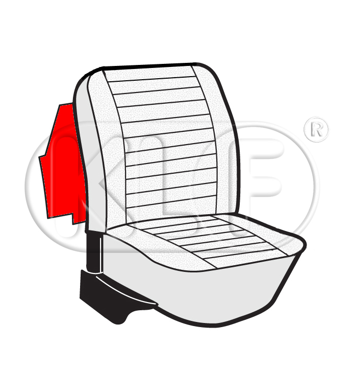 Schutzplatten für Sitzlehne, Paar, Bj. 08/72 - 07/76