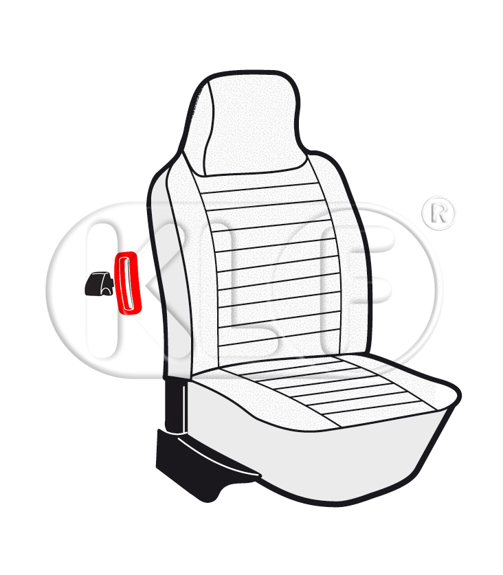 Blende für Sitzlehnenknopf, ab Bj. 08/72