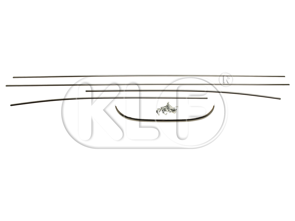 Zierleistensatz für Türverkleidung,  Limousine, Edelstahl, Bj. 08/55 - 07/57
