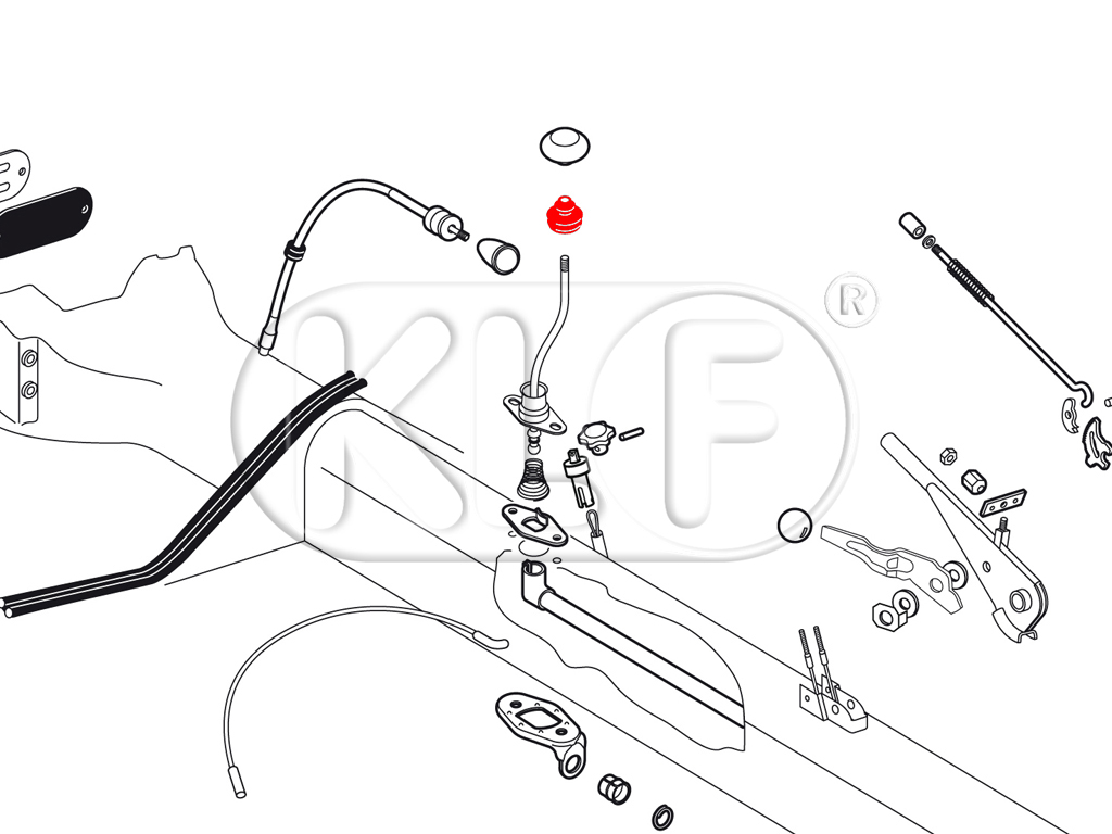 Boot, gear lever, automatic, year 08/57 on