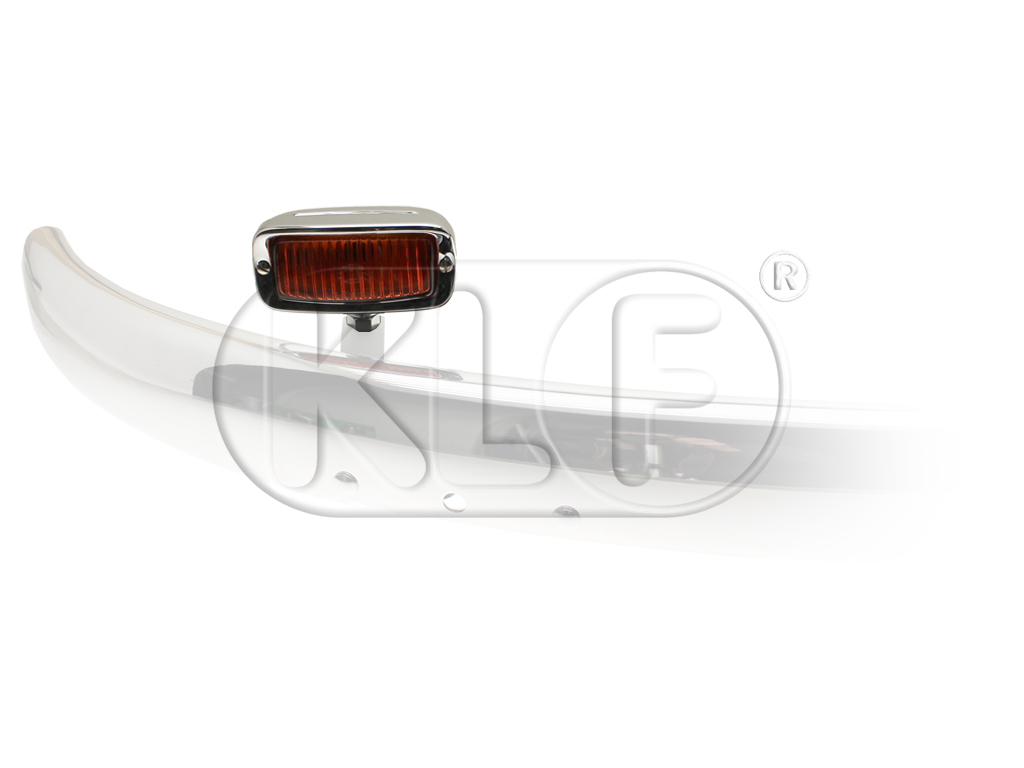 Turn Signal Light, Hella, chrome, square shape