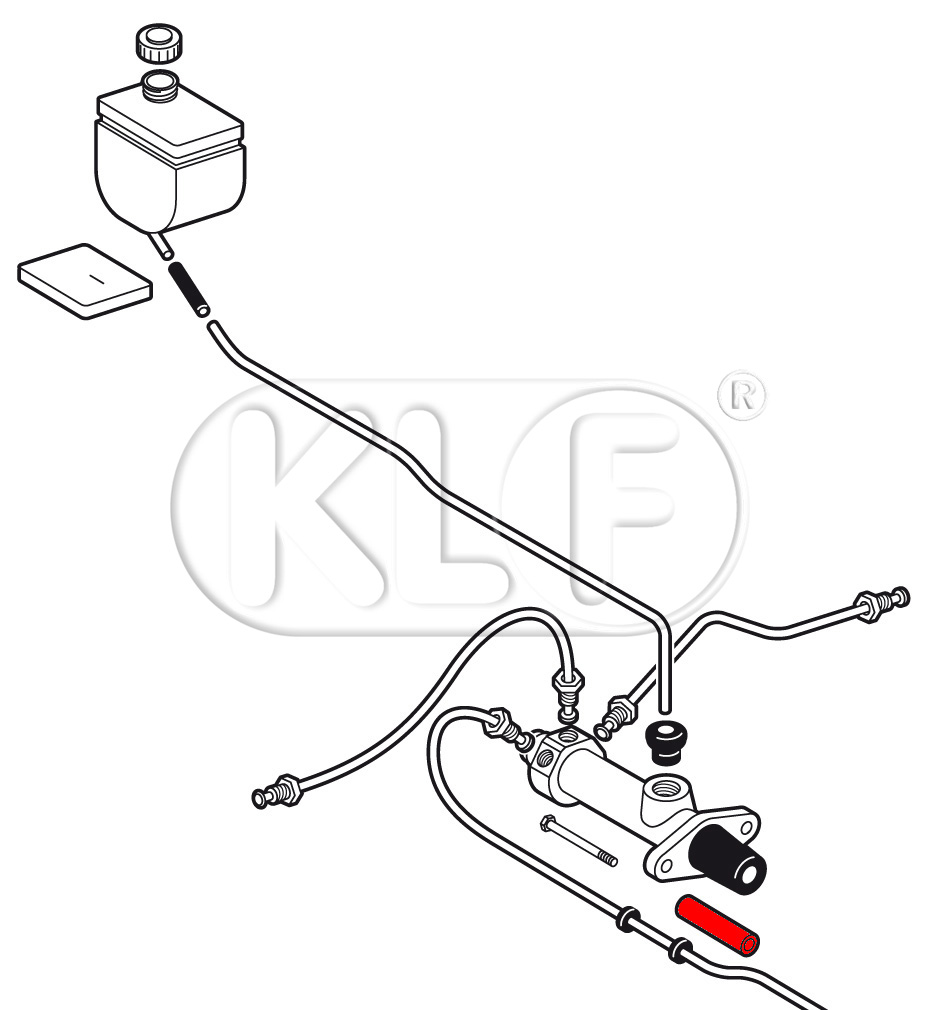 Spacer, Master Cylinder to Bulkhead, 1302/1303 only