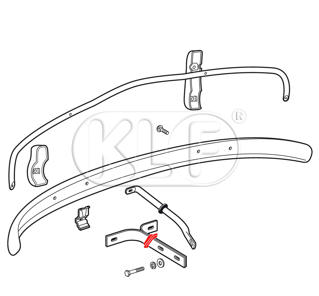 Bumper bracket seal, year thru 8/67