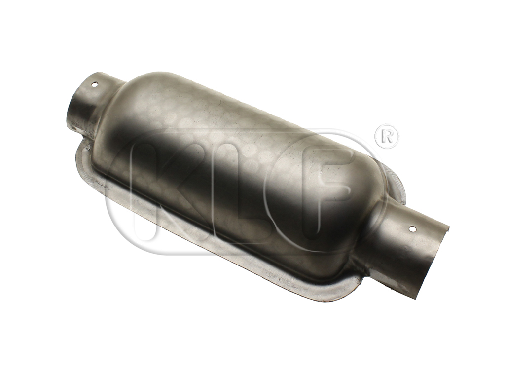 Heater channel muffler half, fits left and right, year thru 07/55 Heater channel muffler half, fits left and right, year thru 07/55