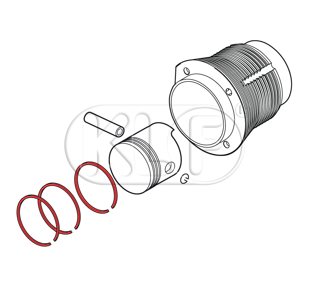 Piston Ring Set, 1500ccm