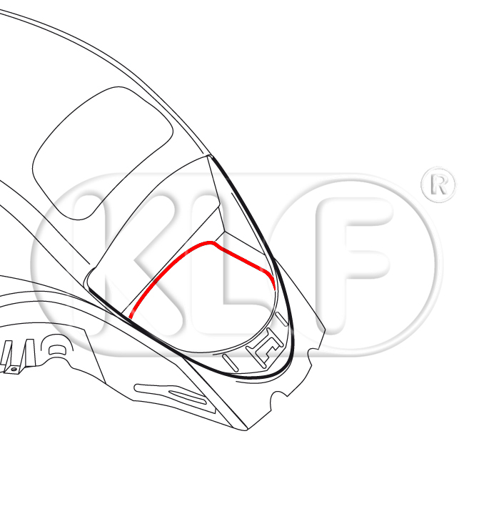 Klemmleiste für Motorraumdichtung, zum Anschweißen, Länge 940mm