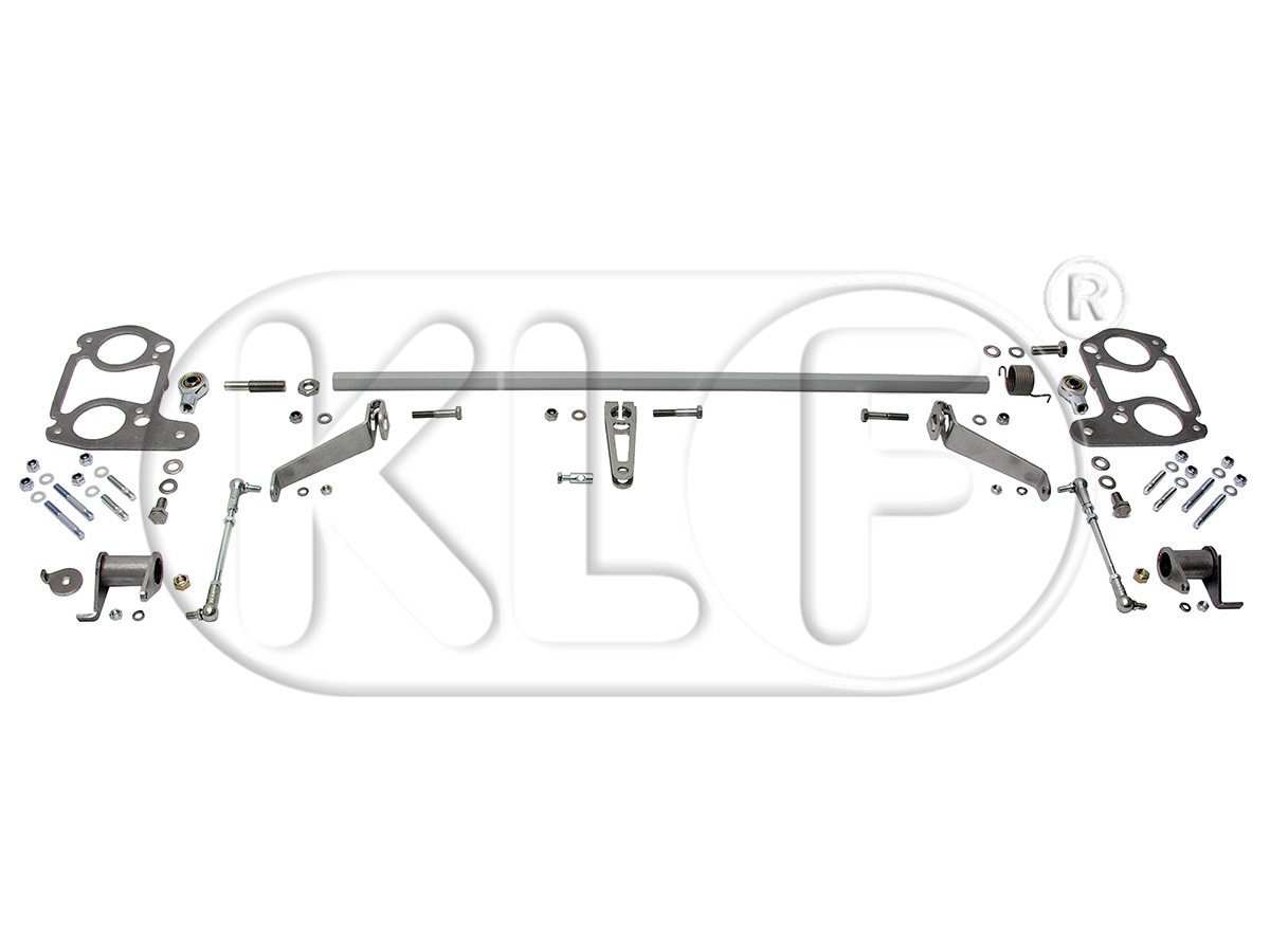 Crossbar linkage with standard cooling and Weber IDF carburettors