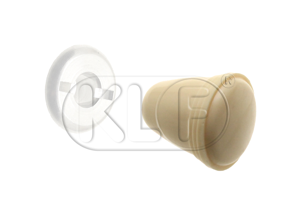 Knob for Light Switch / Choke / Ashtray, ivory, 5 mm thread, year thru L7/66