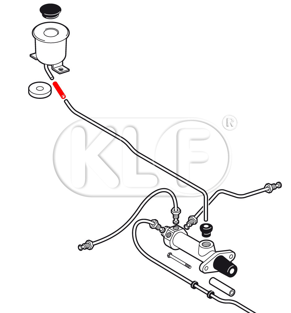 Brake Hose between Master Cylinder and Brake Fluid Reservoir 4,5mm inner diameter