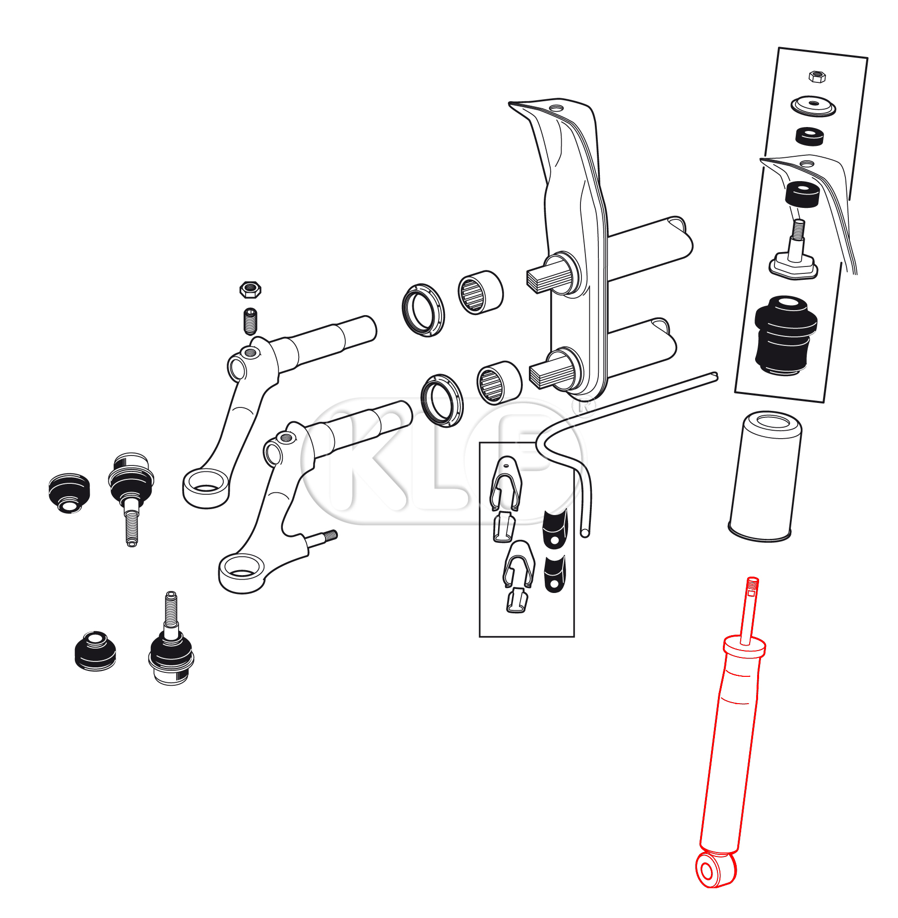 Shock Absorber front, not 1302/1303, year 8/65 on