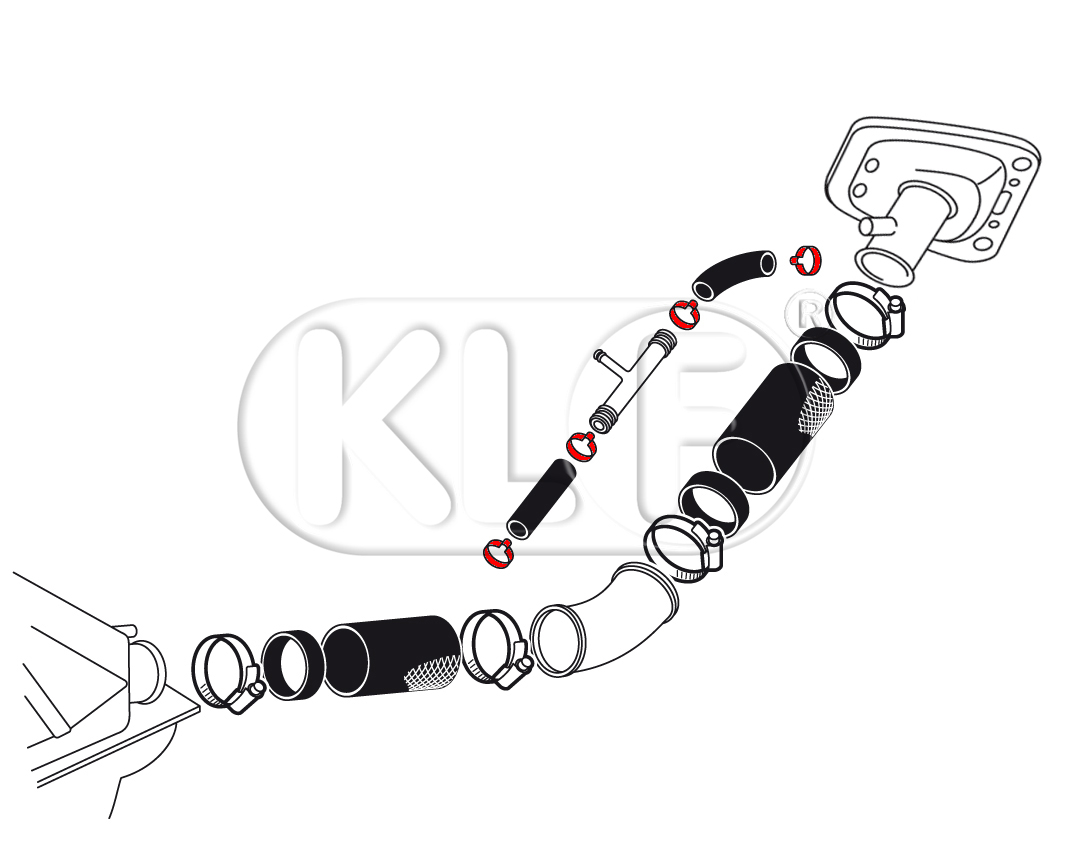 Clamp for Connecting Hose, stainless steel, 23mm