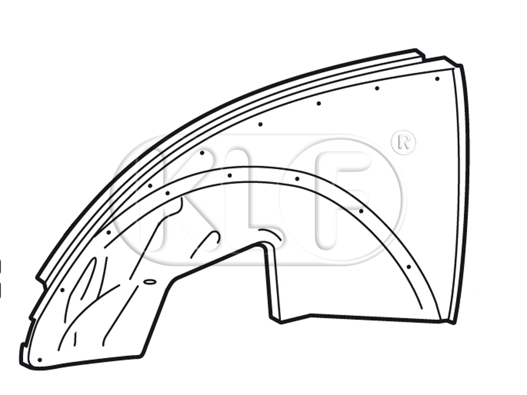 Front Quarter Panel left, alternativ quality, year 8/67 on, not 1302/1303