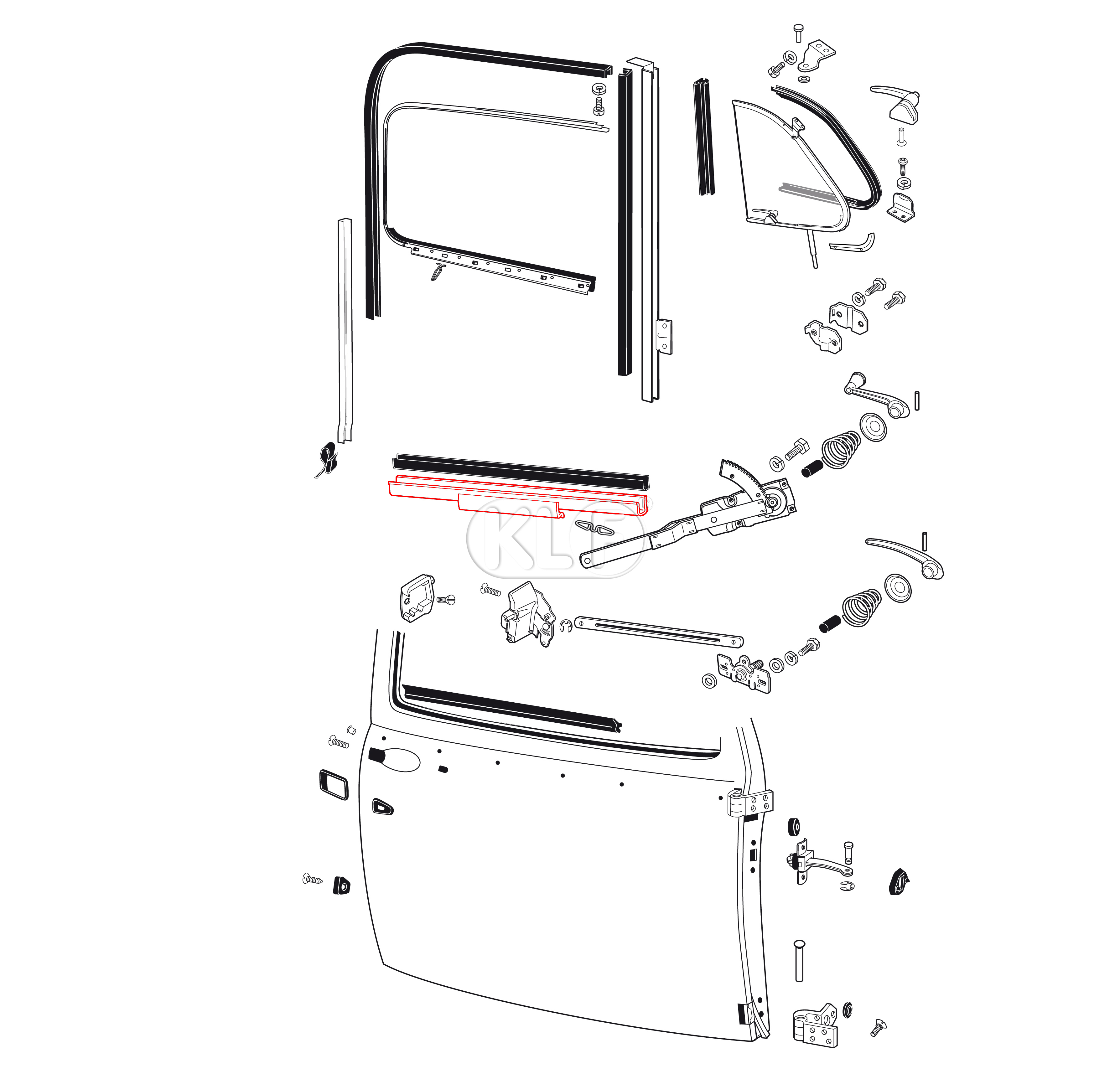 Window Lifter Channel, year 10/52-7/64