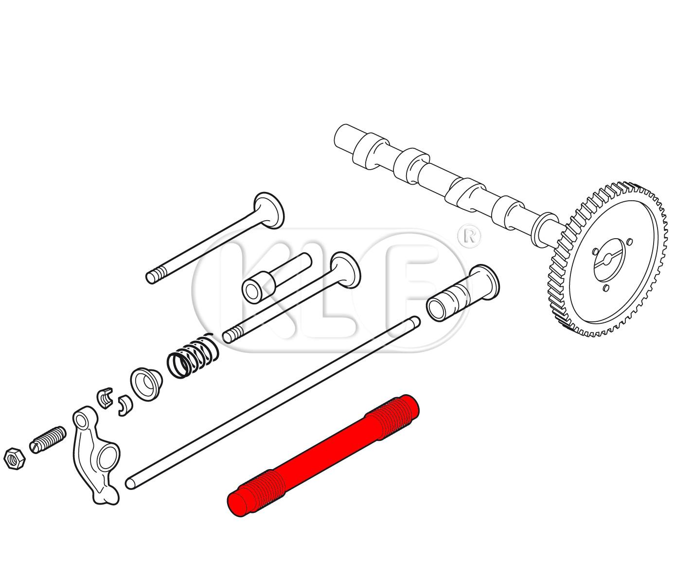 Pushrod Tube, 1300-1600ccm, 29-37 kW (40-50 PS)