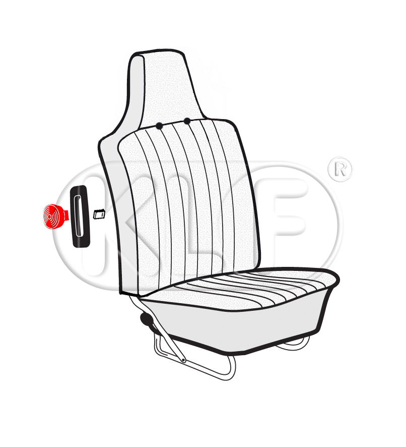 Seat Backrest Knob, year 12/66-7/72
