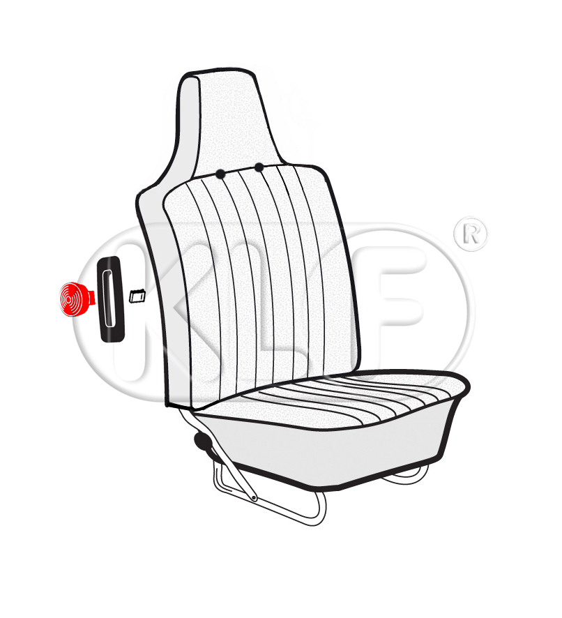 Knopf für Sitzlehne, Bj. 12/66 - 07/72