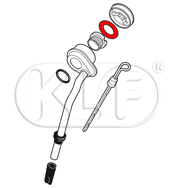 Gasket For Oil Filler Cap, year 08/55 on