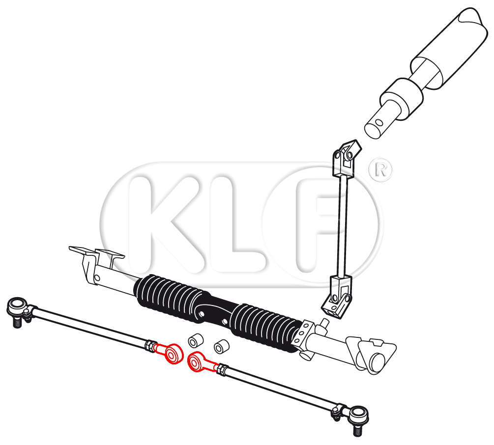 Tie Rod End, inner, year 8/74 on, 1303 only