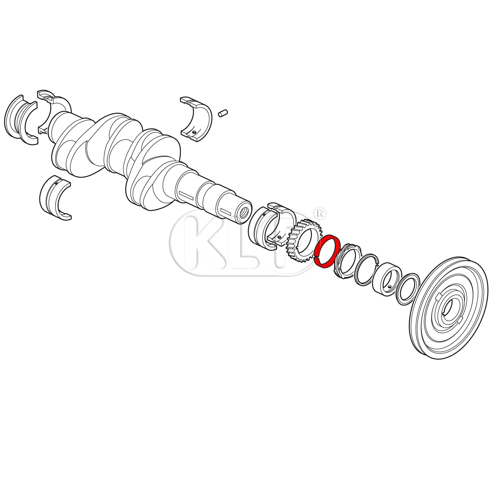 Spacer Ring, crank, 25-37kW