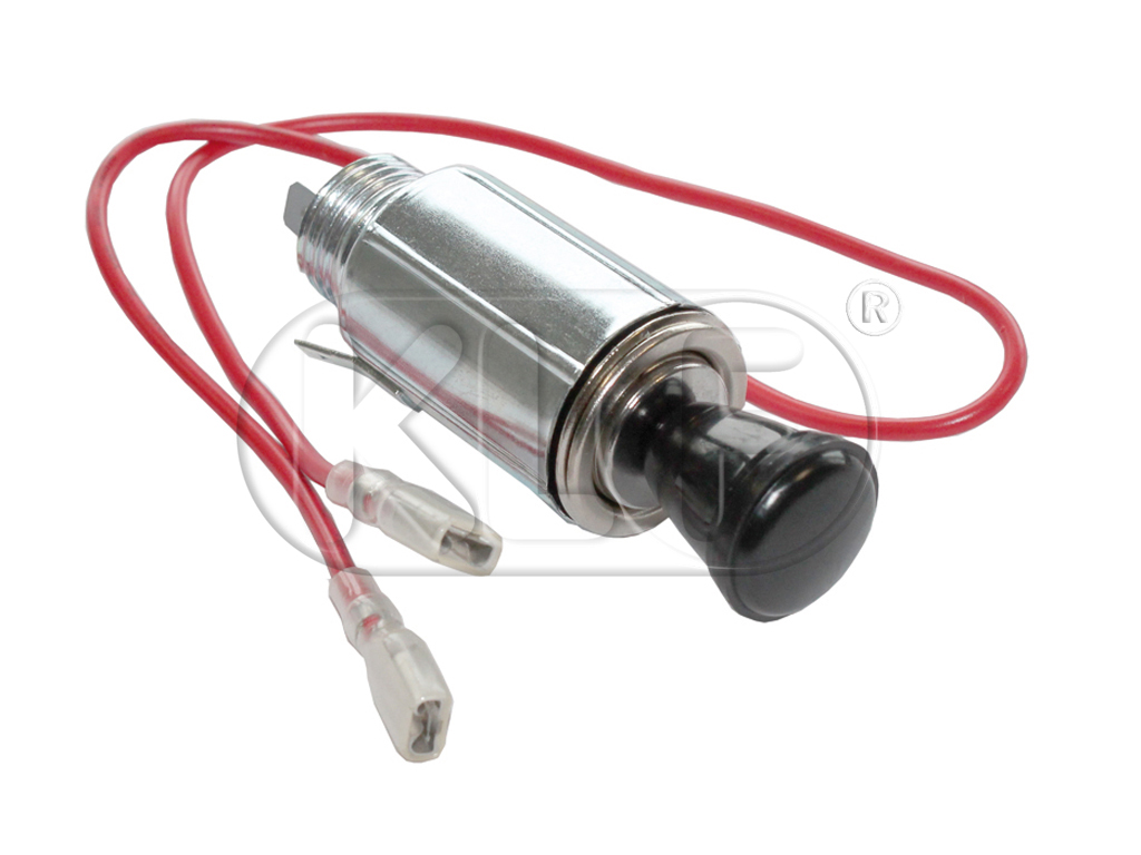 Cigarette Lighter, black knob, works 6 and 12 volt, year thru 07/67