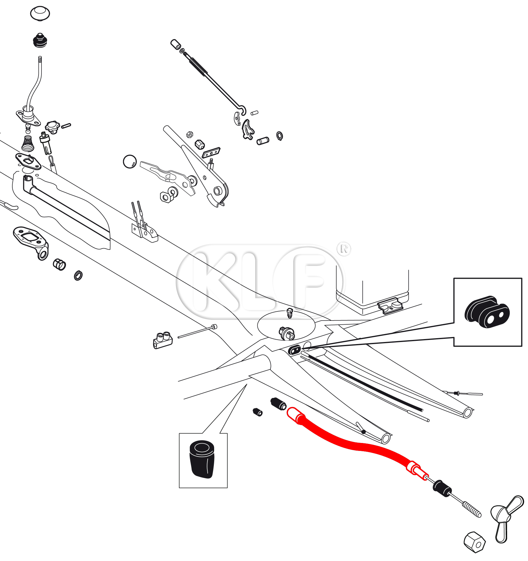 Sleeve for Clutch Cable, year 08/71 - 04/74