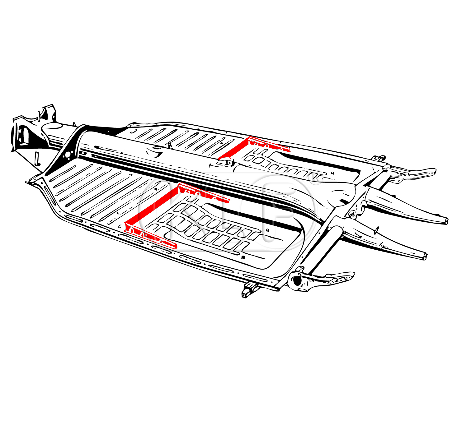 Seat Rails, year 8/55-7/70