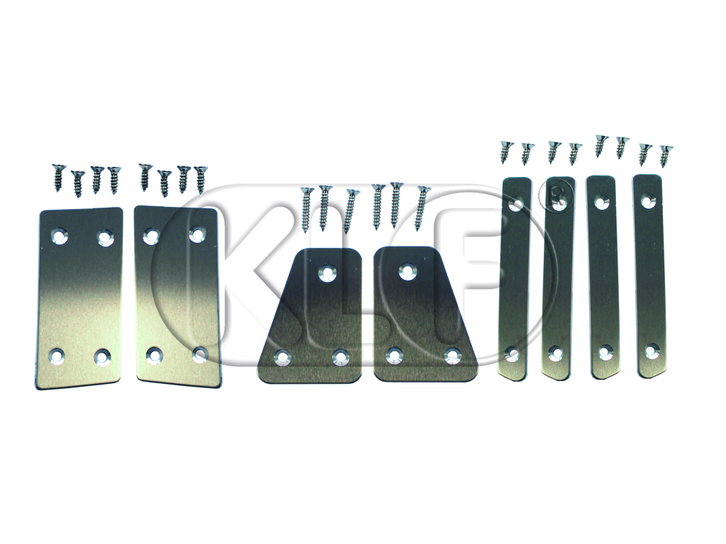 Abschlussplatten für Verdeckgestänge, Satz (8 Stück), Bj. 08/64 - 07/71