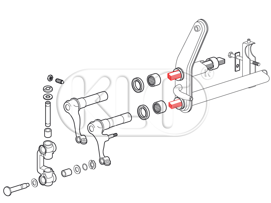 Torsion Bars Front Beam, year 10/52 - 07/65