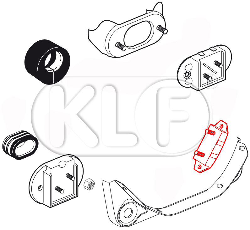 Rear Transmission Mount, year thru 7/72 heavy duty