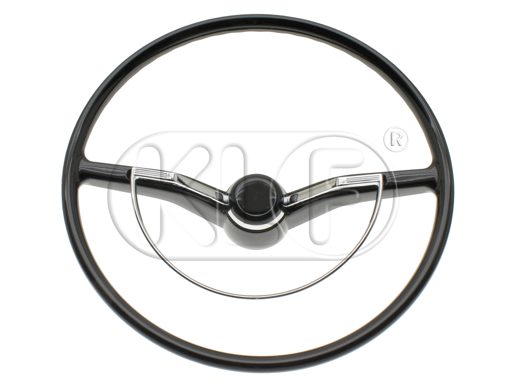 Steering Wheel complete, black, year 08/61 - 07/70