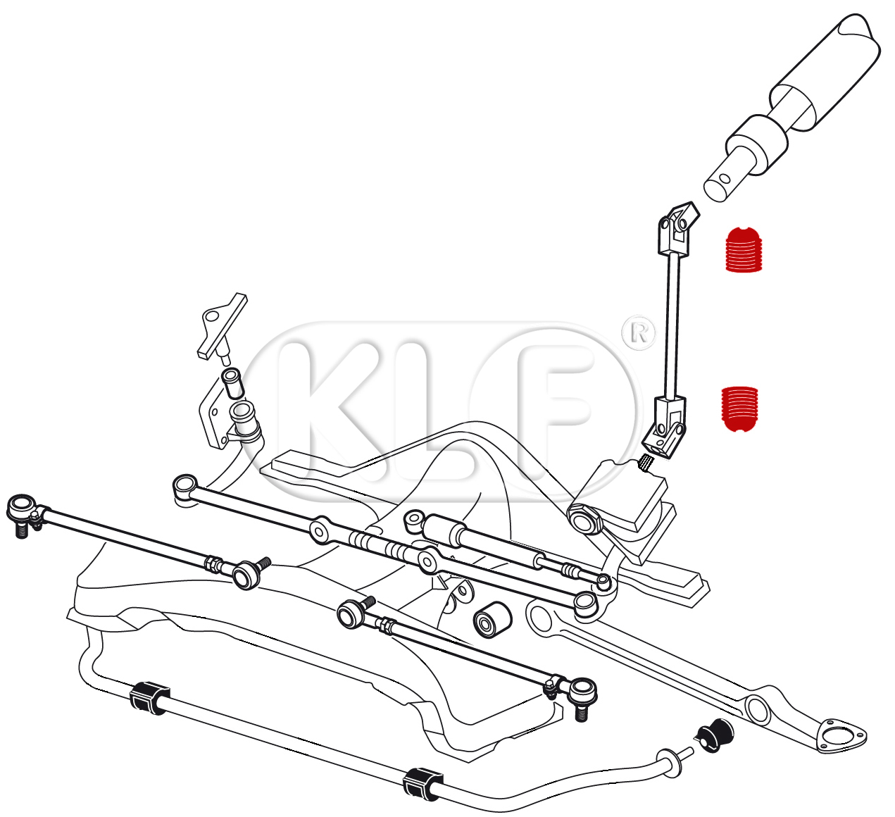 Boot for Steering Shaft U-Joint, 1302/1303 only, year 8/70-7/74