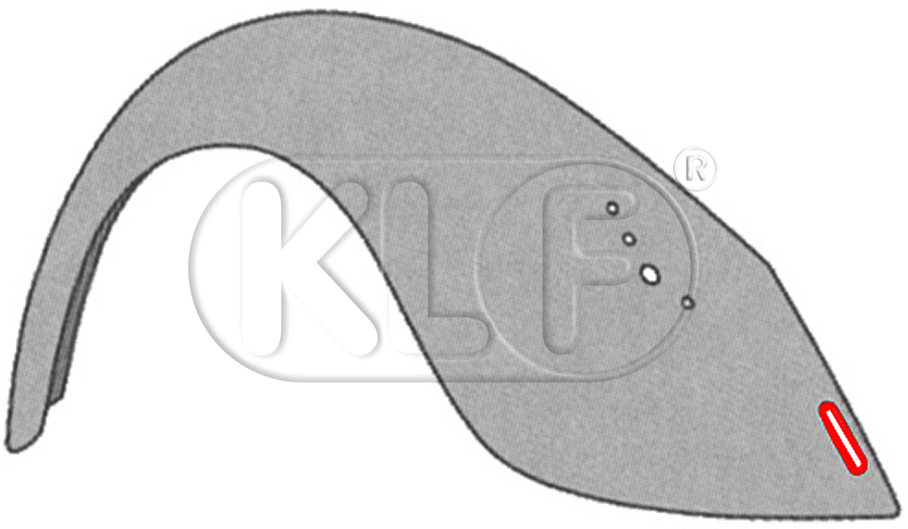 Bumper Bracket Seal, front and rear, not 1302/1303 front, year 8/67-7/74