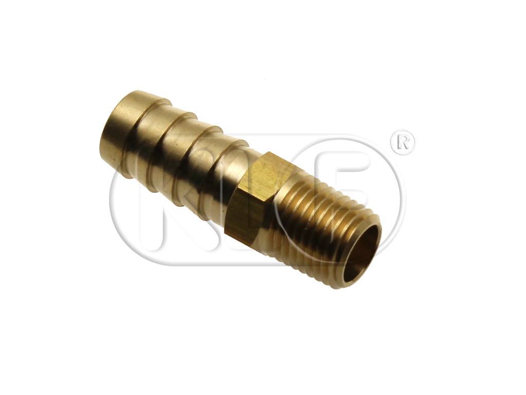 Nipple with outside thread, 1/4“ NPT for 13mm hose (1/2“)