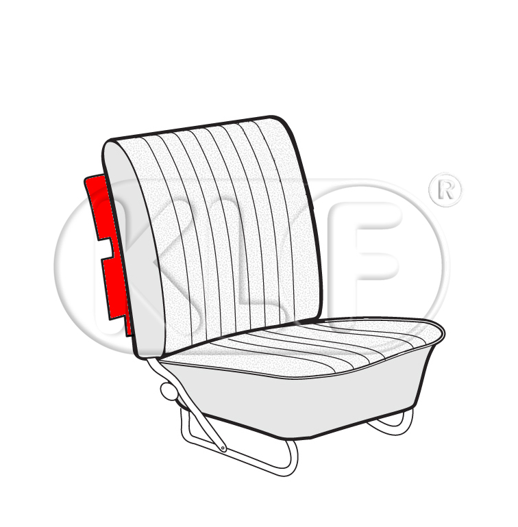 Schutzplatten für Sitzlehne, Paar, Bj. 08/64 - 07/72