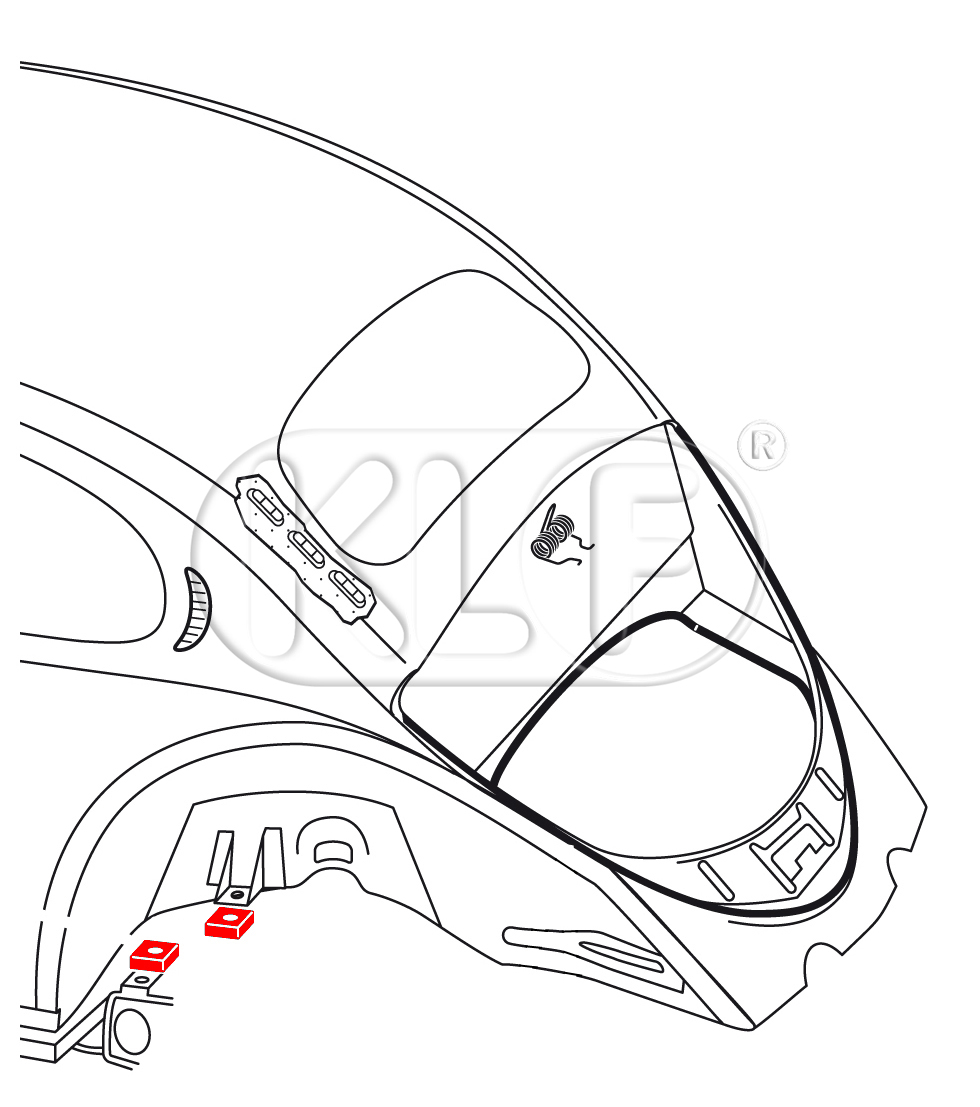 Gummi zwischen Chassis und Karosserie hinten, 10mm, (4 Stück)