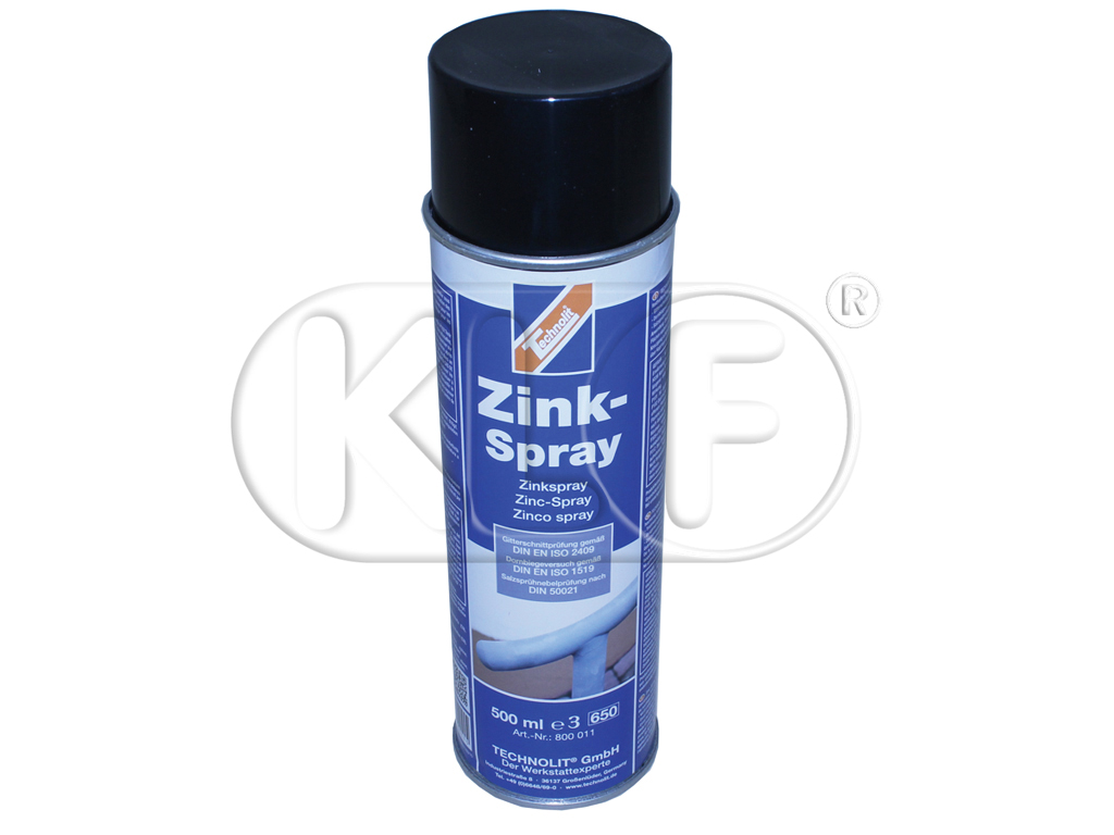 Zink Spray, z.B. für Karosserie, Auspuff und Wärmetauscher, 500ml Sprühdose