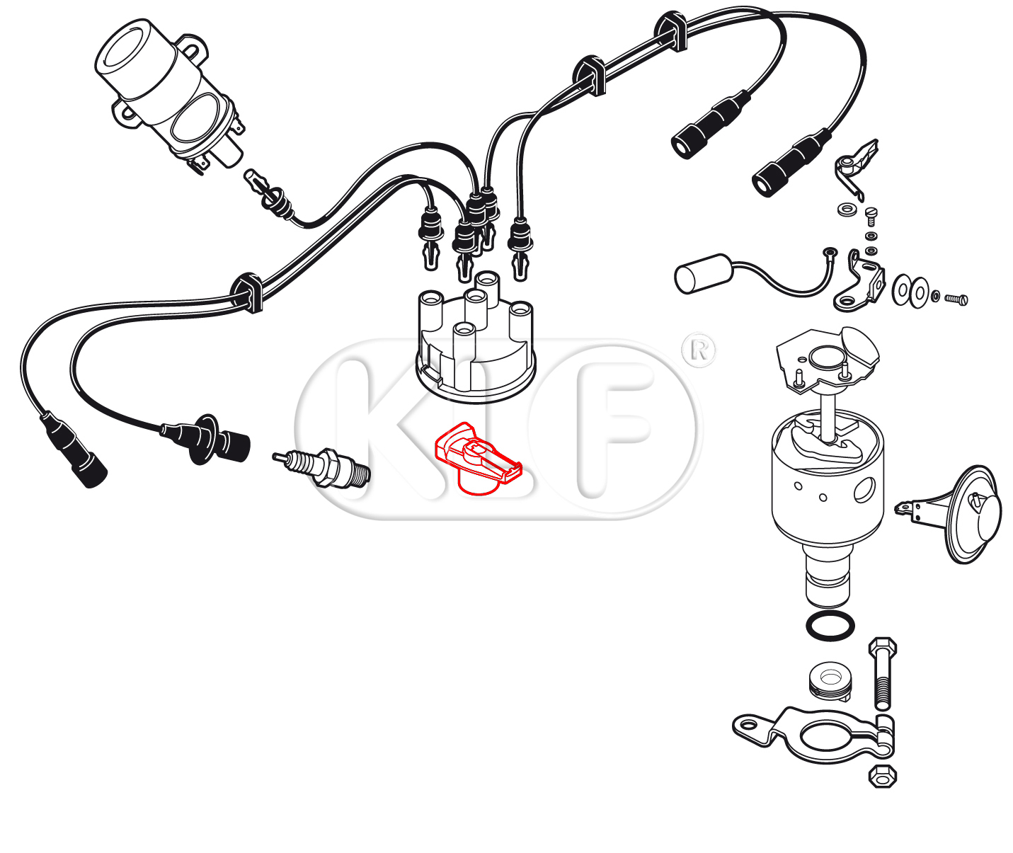 Distributor Rotor, year 49-53