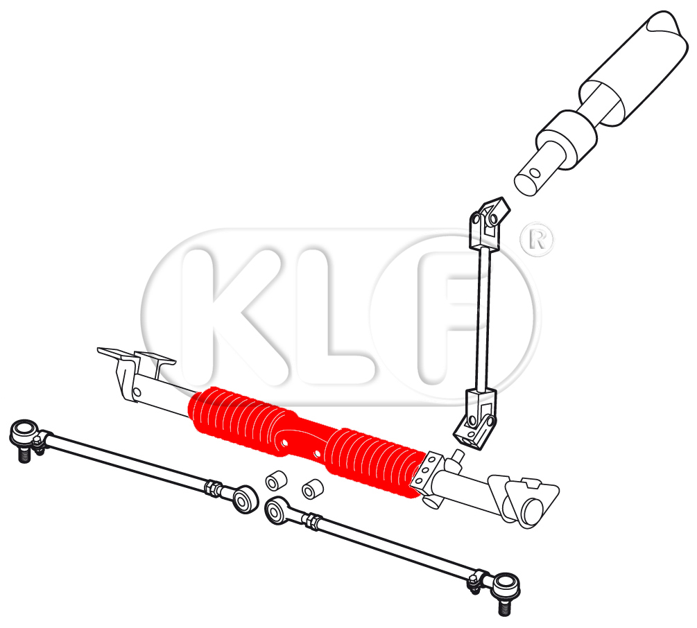 Boot for Steering Rack, 1303 only, year 8/74 on