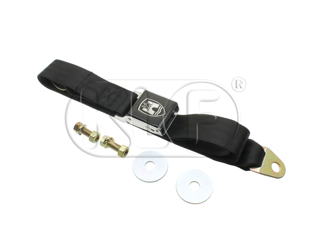 Seat Belt , 2-point, black buckle, black