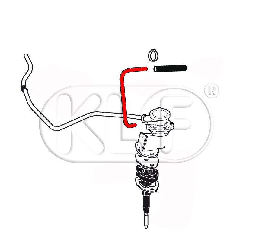 Fuel Line, fuel pump to carburetor, year 8/60-7/65